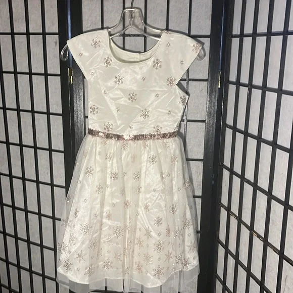 Jona Michelle Girls Snowflake Rose Gold Sequins Glitter Dress size 10 NWOT - greenwatershopping.com Jona Michelle Girls Snowflake Rose Gold Sequins Glitter Dress size 10 NWOT - greenwatershopping.com
